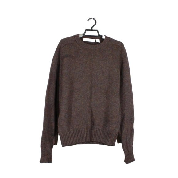 Northern Isles Purple Shetland Wool Blend Crewneck Pullover Sweater L - Picture 1 of 8